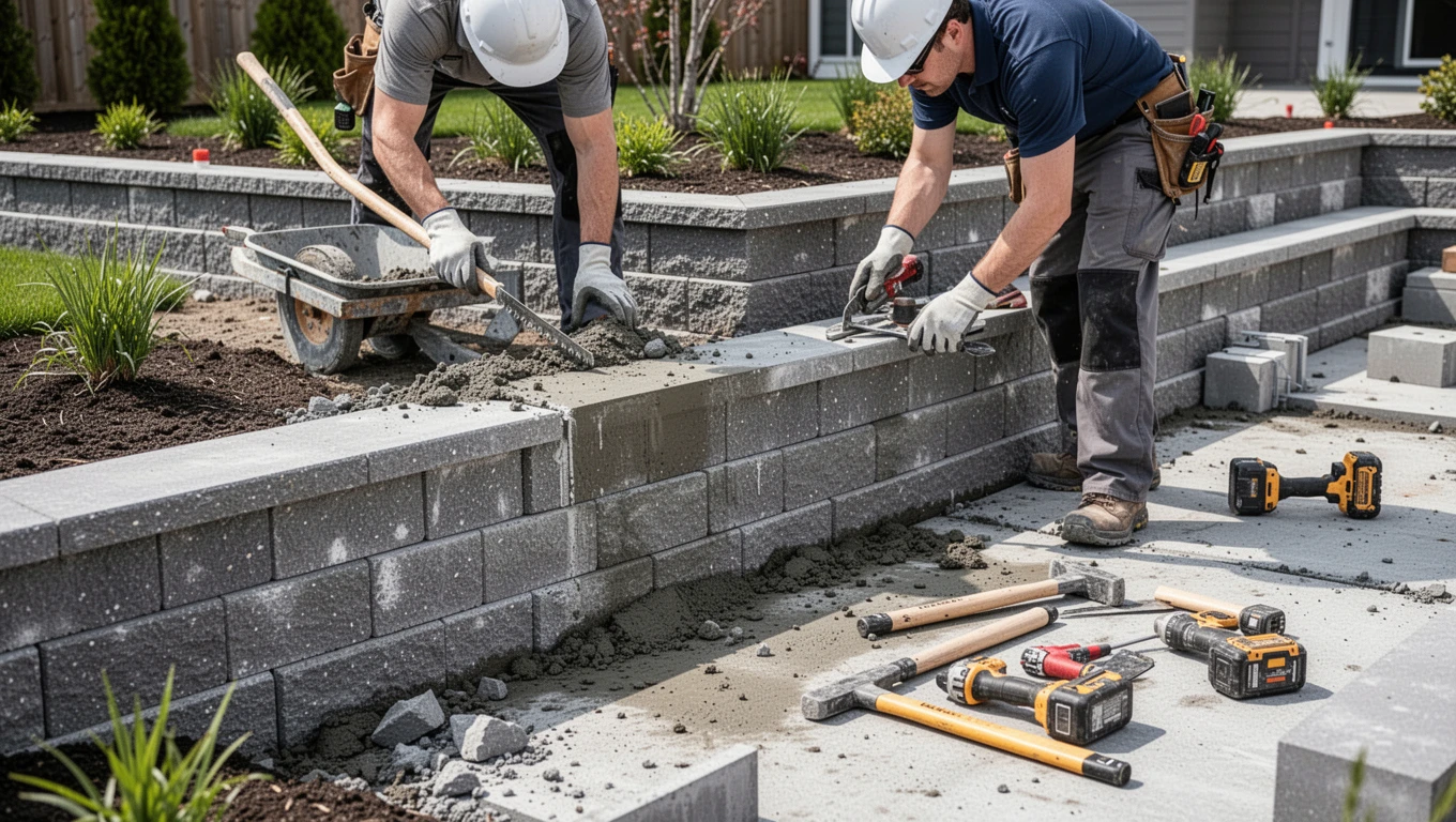 Retaining Wall Installation